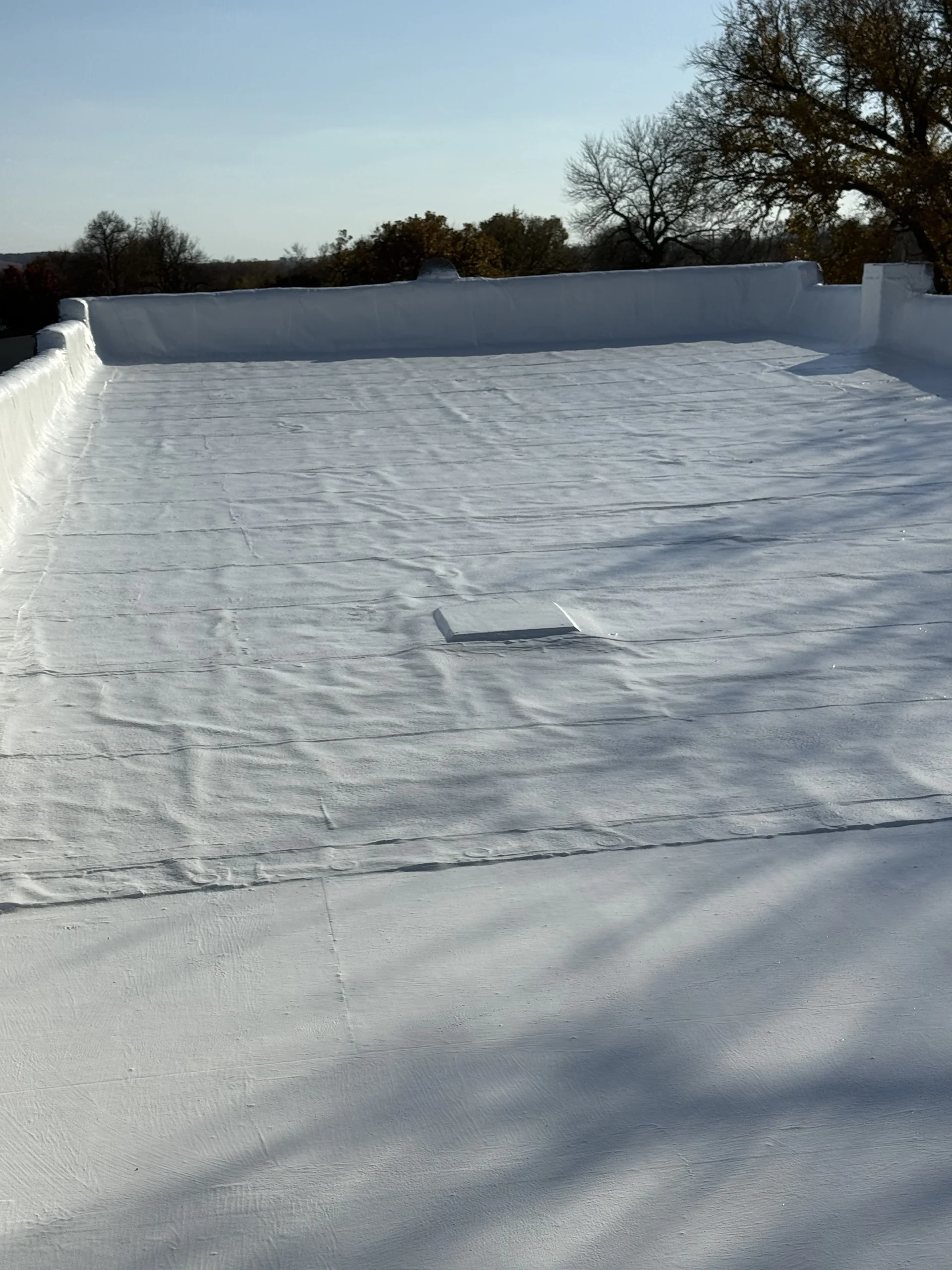 Flat roof coating project